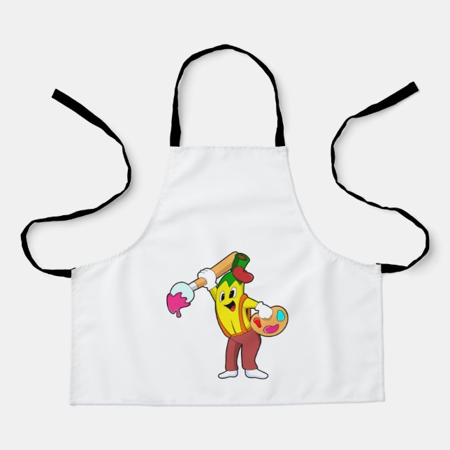 Tablier Banane en peintre avec pinceau (Recto)
