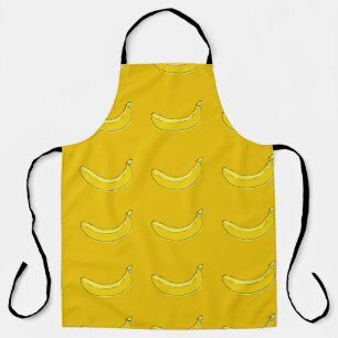 Tablier bananes, motif sans soudure avec bananes, filet de