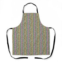 bande multicolore teintée motif léopard