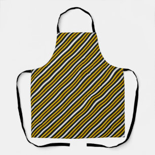 Tablier Bandes arc-en-ciel blanc jaune