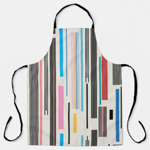 Tablier Bandes colorées : Mélange Motif graphique