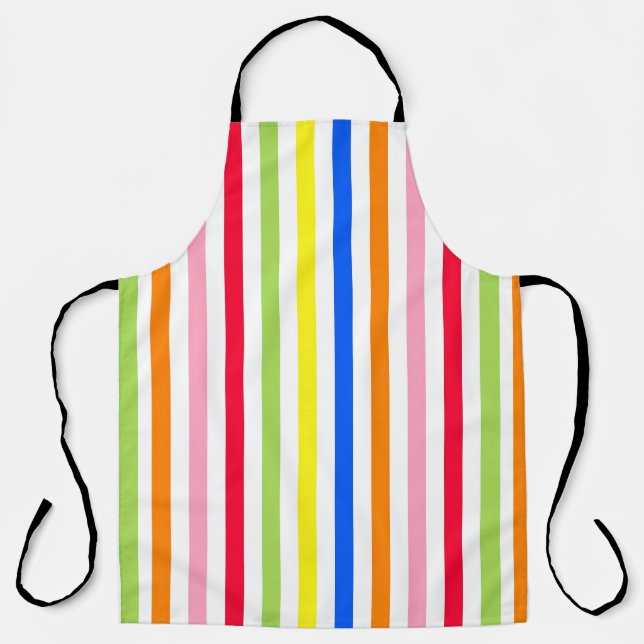 Tablier Bandes de bonbons multicolores (Recto)