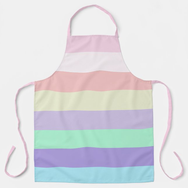 Tablier Bandes de couleurs Unicorne (Recto)