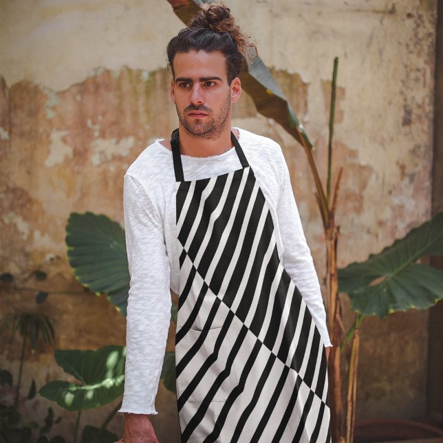 Tablier Bandes de croisement noires (Créateur téléchargé)