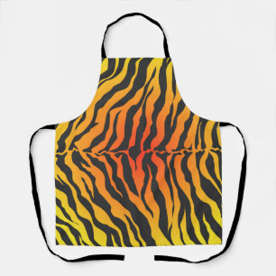 Tablier Bandes de tigres orange et noir