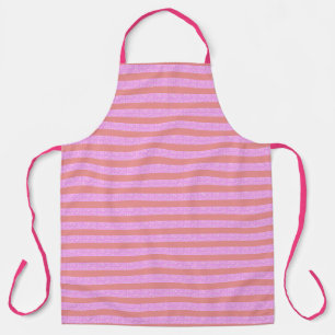 Tablier Bandes géométriques roses