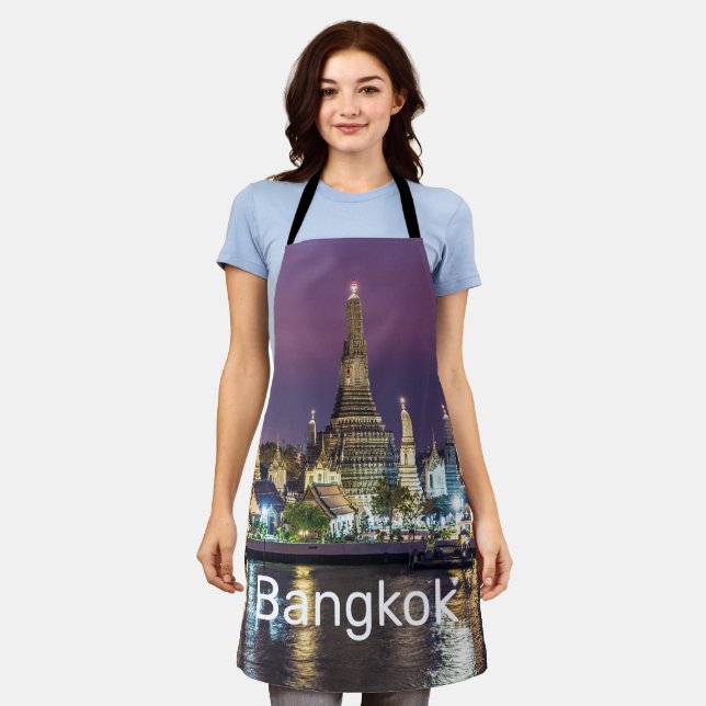 Tablier Bangkok Wat Arun Sunset BKK Thaïlande Souvenir (Porté)