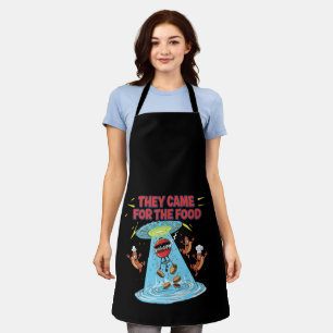 Tablier Barbecue Alien Rigolo UFO Abduction Hot Dogs Hambu