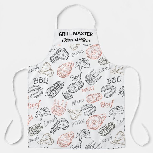 Tablier Barbecue personnalisé Chef Barbecue Master (Recto)
