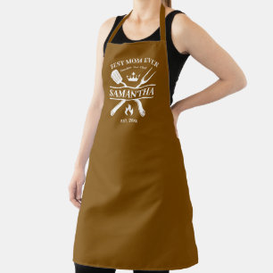 Tablier Barbecue Queen BBQ Personnalisé Meilleure maman