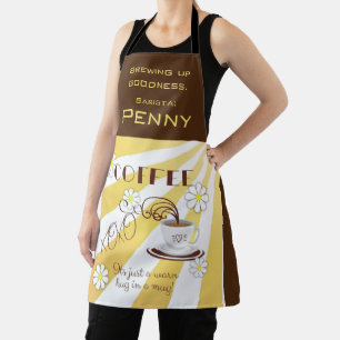Tablier Barista Apron Café, Bras chaud dans une Mug