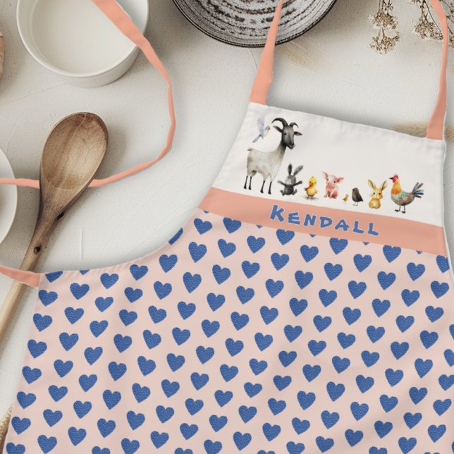 Tablier Barnyard Animaux Enfants Nom Bib Apron (Créateur téléchargé)