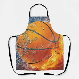 Tablier Basket-ball à flammes