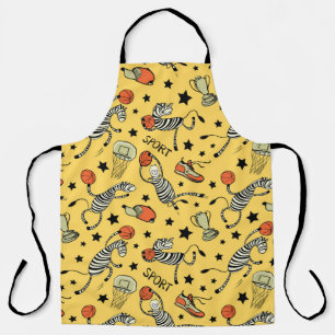 Tablier Basketball jeu sans couture motif avec doodé mign