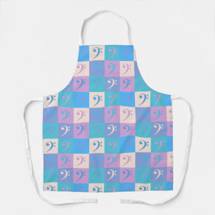 Tablier Bass Clef Music Pastel Motif