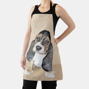Tablier Basset Hound Peinture Chiot - Art Chien original