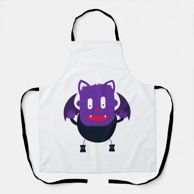 Tablier Bat halloween         (Recto)