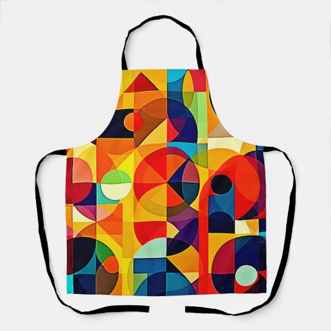 Tablier Bauhaus Color Geometry Design (Recto)