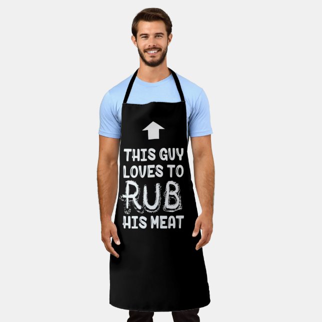 Tablier BBQ Apron Ce Gars Frappe Sa Viande Amusante Aprons (Porté)