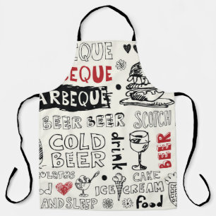 Tablier BBQ fou : Art de gribouillis