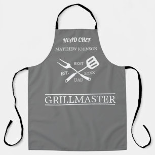 Tablier BBQ Grill Master Personnalisé Meilleur papa Père