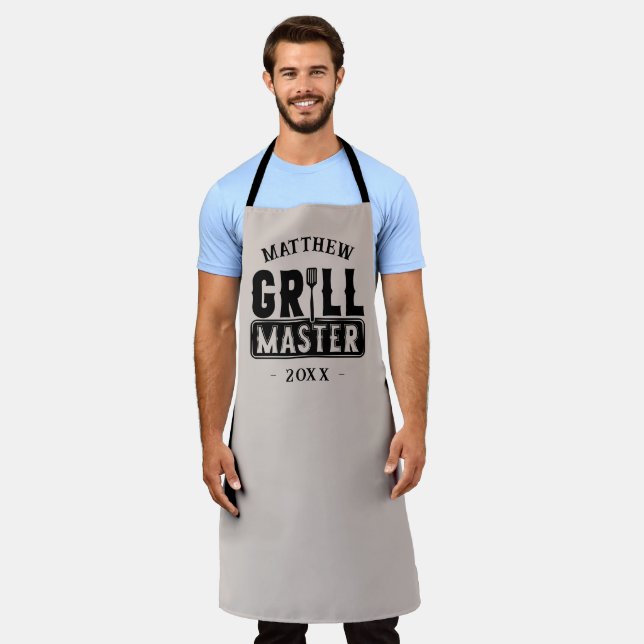 Tablier BBQ Grill Master Personnalisé Meilleur papa Père (Porté)
