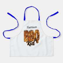 BBQ Kid Apron. Personnalisable . Amateur de barbec