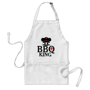 Tablier BBQ King Cute Texte & Casquette et grill du chef