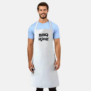 Tablier BBQ King noir blanc cool de typographie moderne