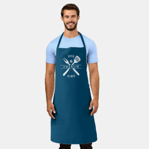 Tablier BBQ King Papa Chef Nom personnalisé