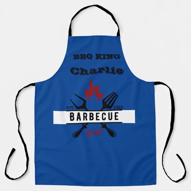 Tablier BBQ KING Texte modifiable (Recto)