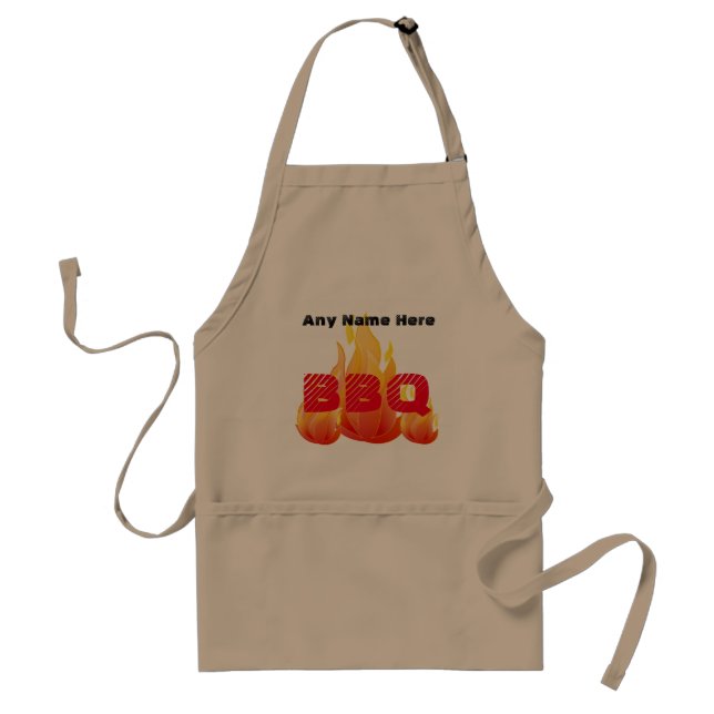 Tablier BBQ personnalisé de nom ou d'événement - (Devant)