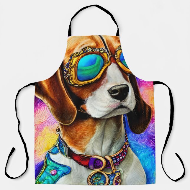 Tablier Beagle avec lunettes de soleil (Recto)