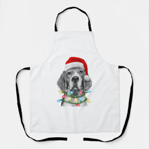 Tablier Beagle Père Noël Noël Arbre Lumières Noël Garçons 