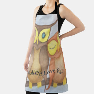 Tablier Beau Aquarelle Chouette Amateurs