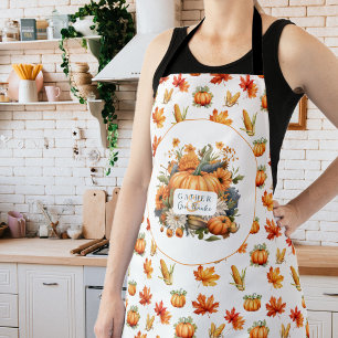 Tablier Beau Citrouille de Thanksgiving d'automne