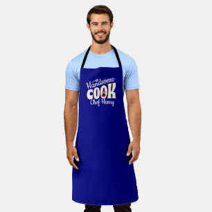 Tablier beau cuisinier chef génial marine bleu
