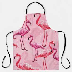 Tablier Beau Flamant rose Oiseau rose Motif sans couture i