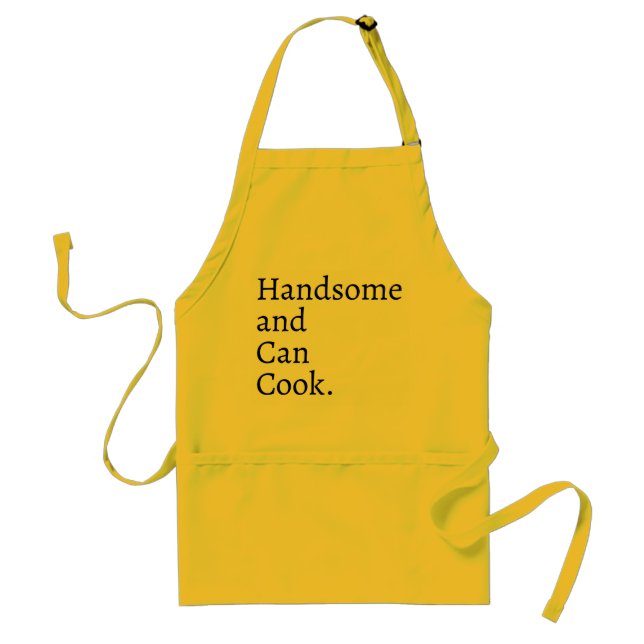 Tablier Beau Gosse et Cuisinier Drôle Peut Cuisiner (Devant)
