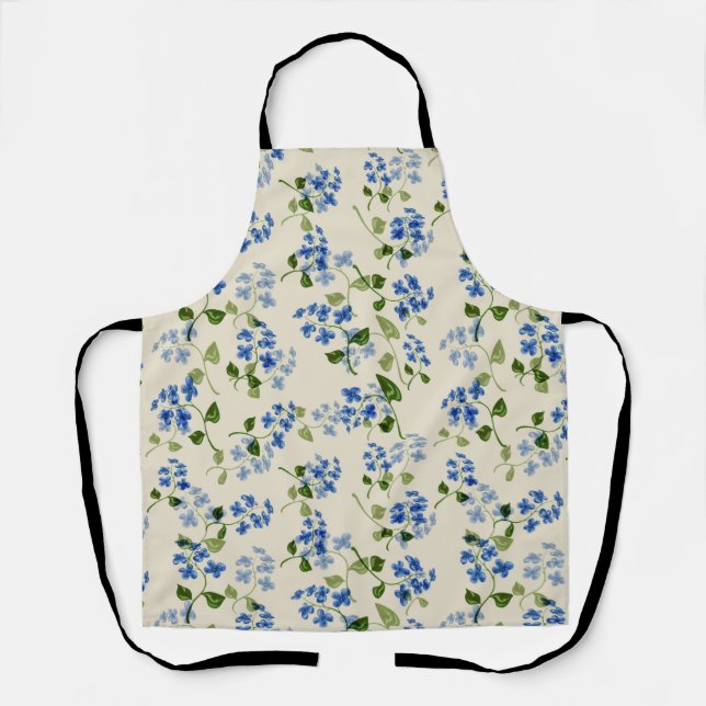 Tablier Beau motif fleuri sans soudure (Recto)