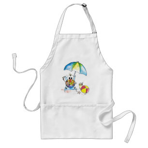 Tablier Beau Oiseau Whimsical sur la plage