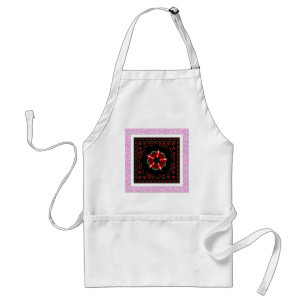 Tablier Beau rose Bleu Blanc Coeurs d'amour Design