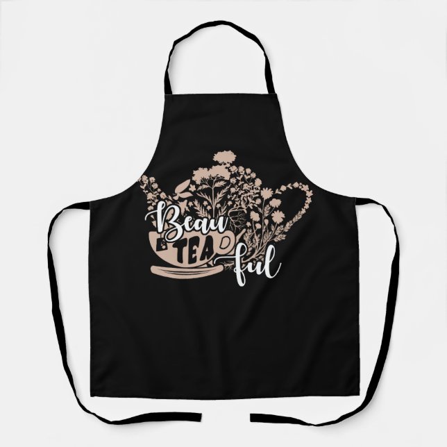 Tablier Beau Tea Ful BeauTeaFul Funny Tea Lover drôle sayi (Recto)