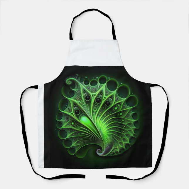 Tablier Beau vert Mandelbrot (Recto)