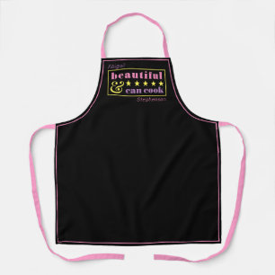 Tablier Beautiful & Can Cook mignon Fête des Mères Noires