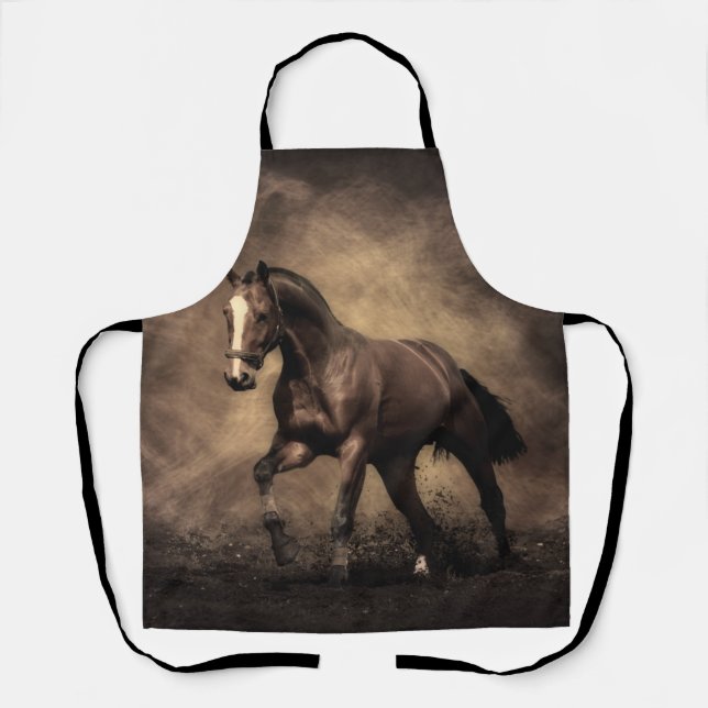 Tablier Beautiful horse throw pillow (Recto)