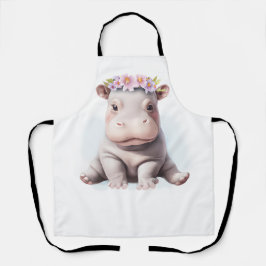 Tablier Bébé adorable Hippopotamus