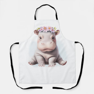 Tablier Bébé adorable Hippopotamus