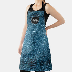 Tablier Bébé bleu clair faux parties scintillant scintille