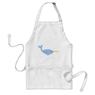 Tablier Bébé bleu mignon garçon Narwhal